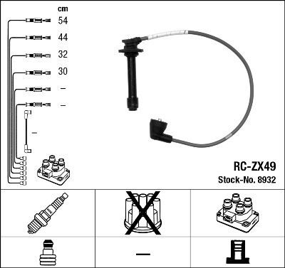 BUJİ KABLOSU MAZDA 626 2,0L FS FP (GF kasa) 98-01 (RC-ZX49)