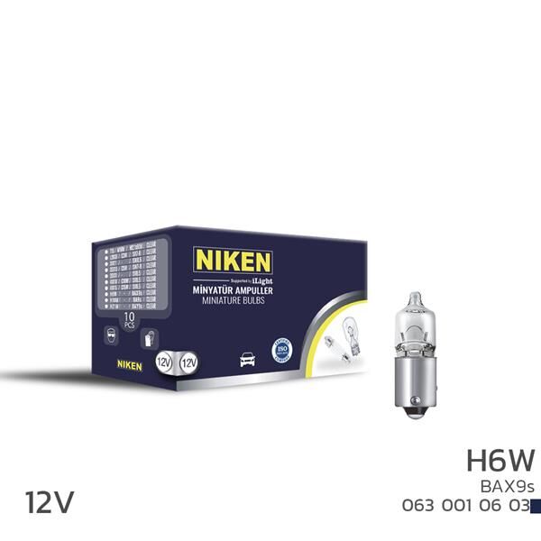 NIKEN H6W MINYATUR AMPUL BAX9S (12V) 10LU