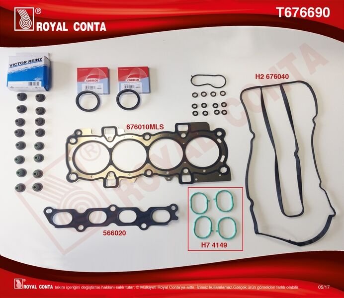 ÜST TAKIM CONTA FORD FOCUS II 1.6Ti 115HP 07=> FOCUS III 1.6Ti 105-120-125HP 10=> MONDEO IV 1.6 Ti