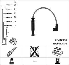 BUJİ KABLOSU ROVER 820 I/SI (DİSTRİBÜTÖRLÜ)  92-99 RC-RV308