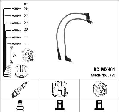 BUJİ KABLOSU SKODA FAVORIT 1,3L 90-95 (RC-MX401)