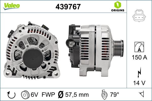 ALTERNATÖR FORD FİESTA-FUDİON 02> 1.4 TDCİ (150 AMP)