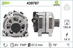 ALTERNATÖR FORD FİESTA-FUDİON 02> 1.4 TDCİ (150 AMP)