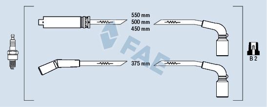 BUJİ KABLO SET CHEVROLET KALOS 1.4 02=> LANOS 1.4-1.5 97=> CHEVROLET AVEO 1.5-KALOS 1.5 05=>