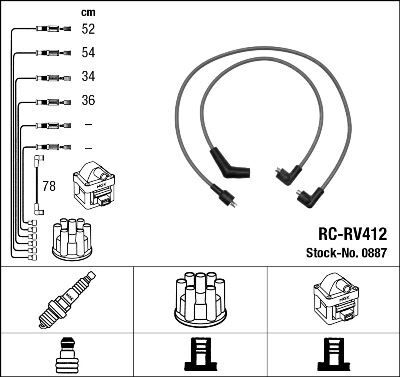 RC-RV412 ATEŞLEME KABLOSU