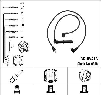 RC-RV413 ATEŞLEME KABLOSU
