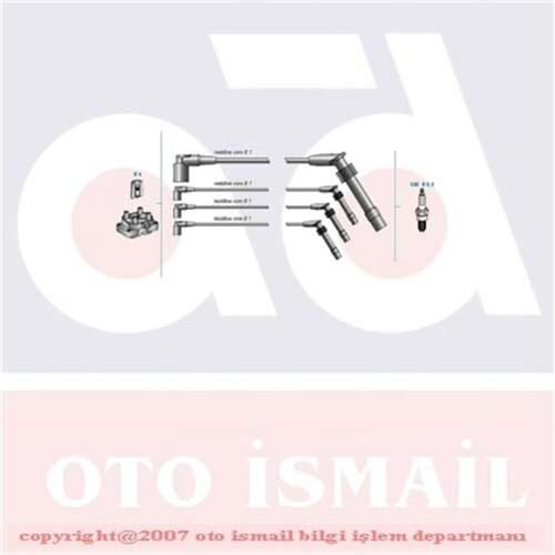 BUJİ KABLOSU TAKIMI OPEL CORSA B-COMBO B-ASTRA F (93>00) 1.2-1.4İ (C12NZ-X12SZ-14NZ-X14SZ)