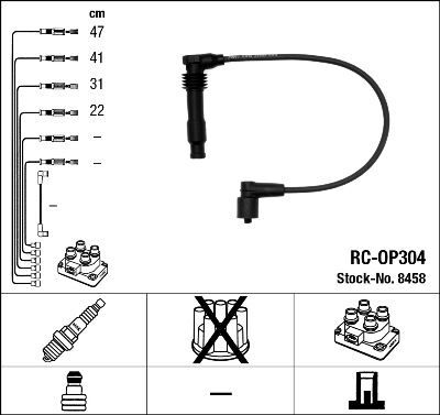 BUJİ KABLOSU TAKIMI OPEL CORSA B-COMBO B-ASTRA F (93>00) 1.2-1.4İ (C12NZ-X12SZ-14NZ-X14SZ)