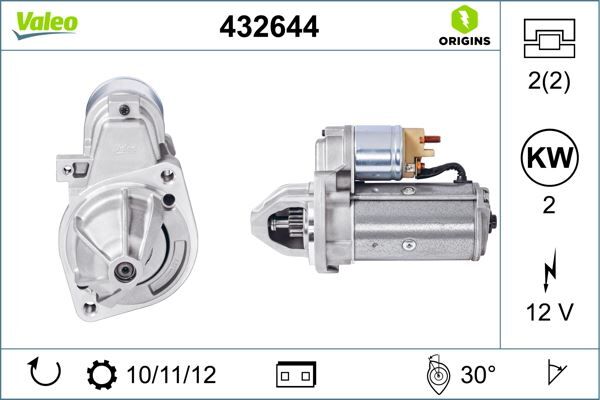 MARS MOTORU (12V 2.0kW 11 DIS) MERCEDES W124 W202 W203 W210 W211 W638 W639 B901>B904