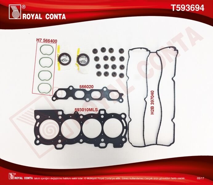 ÜST TAKIM CONTASI (SKT KEÇELİ+SUB.LASTİKLİ) FOCUS II 1.6 16V (03-07) 100HP