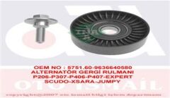 ALTERNATÖR GERGİ RULMANI P206-P307-P406-P407-P607-P807-EXPERT-C5-C8-JUMPY 1.8 16V-2.0 16V-2.0-2.2