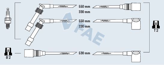 BUJİ KABLOSU TAKIMI ASTRA F 91>98 VECTRA A 88>95 1.8-2.0İ (18SV-C18NZ-20NE-C20NE) VECTRA B 1.6 16LZ2