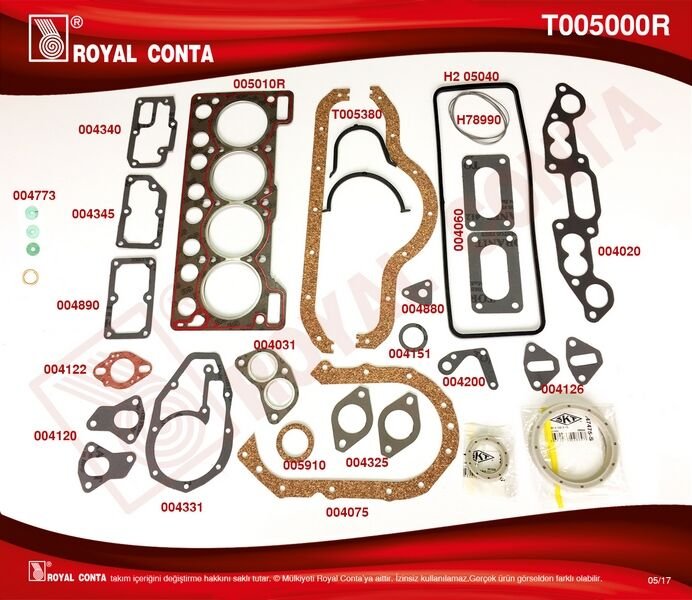 MOTOR TAKIM CONTA (SKT KEÇELİ)  R12 1400 (SKC REINZ MALZEME)