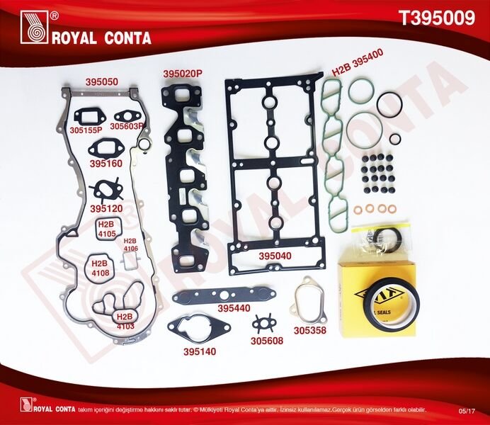 MOTOR TAKIM CONTA (SKT KEÇELİ/SUB.LASTİKLİ/SKC`SİZ) DOBLO-PALIO-ALBEA-CORSA 1.3 MJTD