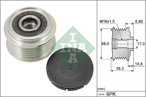 ALTERNATÖR KASNAĞI (RULMANLI) HYUNDAI ELANTRA VI-KONA-i10 III-i20-II-i30 1.6-1.0 T-GDi-1.0 MPi-1.2 M