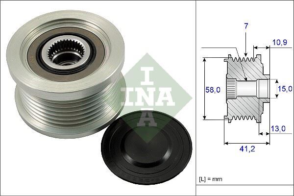 ALTERNATÖR KASNAĞI (RULMANLI) TOYOTA HILUX 2.5 D-4D-3.0 D-4D 02=>LAND CRUISER 3.0 D-4D (03-09)-HIACE