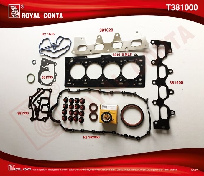 MOTOR TAKIM CONTA KEÇELİ+LASTİKLİ CLIO-MGN-SCENIC-LGN 1.4-1.6 16V (K4J-K4M)