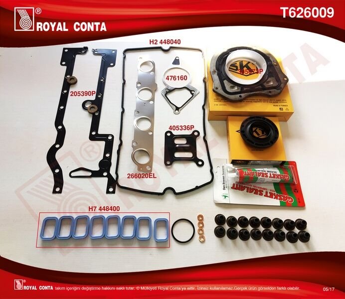 MOTOR TAKIM CONTA (SKT KEÇE+SUBAP LAS+SKC`SİZ) BOXER-JUMPER 2.2 HDİ 100/120 (P22DTE) (Euro4)
