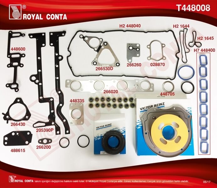 MOTOR TAKIM CONTA R.KEÇELİ-S.LASTİKLİ (SKC`SIZ) TRANSIT V184 2.4 TDI 01>06
