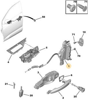 KAPI KİLİDİ ÖN SOL P3008