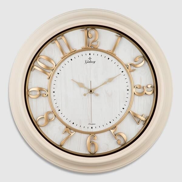 (1963-CA) DUVAR SAATİ BEYAZ ÇERÇEVE 46CM KABARTMA RAKAMLI+SELEFON KORUMALI AMERİKAN BRİSTOL KADRAN METAL AKREP SANİYELİ MEKANİZMA+AKRİLİK BOYA+ABS HAMMADDE+MİNERAL CAM