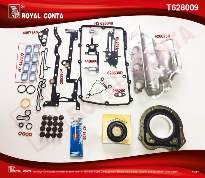 MOTOR TAKIM CONTA SKT KEÇELİ&S.LASTİKLİ TAM TAKIM C.(SKCSİZ) BOXER III JUMPER III 06> C81 110 C96 C110 150BG (2.2HDI 16V) EURO5 12> TRANSIT CUSTOM V347 2.2TDCI 155PS O.CEKER