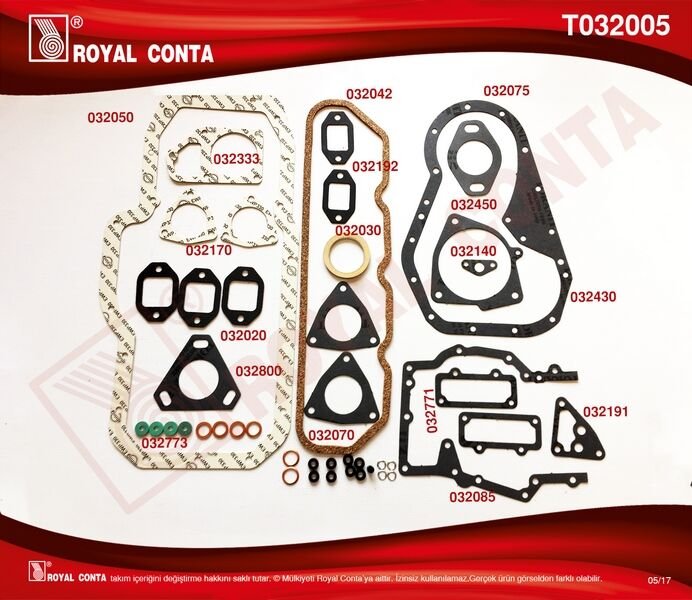 MOTOR TAKIM CONTA. SİLİNDİR KAPAKSIZ J9 DZL