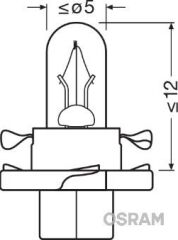 AMPUL 12V 1.12W PLS SOKETLI GOSTERGE - PORTAKAL -