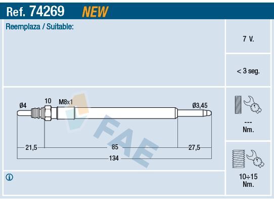 KIZDIRMA BUJİSİ JEEP GRAND CHEROKEE IV (WK. WK2) 3.0 CRD VOLVO C30 10>12 C70 II   06>12 S40 II  06>12 S60 II 06>12 S80 II 06>12 S90 II 16>V50 06>12 XC90 II  15>18 D3-D4-D5