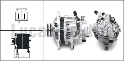ALTERNATÖR KOMPLE MITSUBISHI L300 2.5L 4D56 8v P15 92-03 (12V 65A) (ÇİFT KASNAK - VAKUMLU)