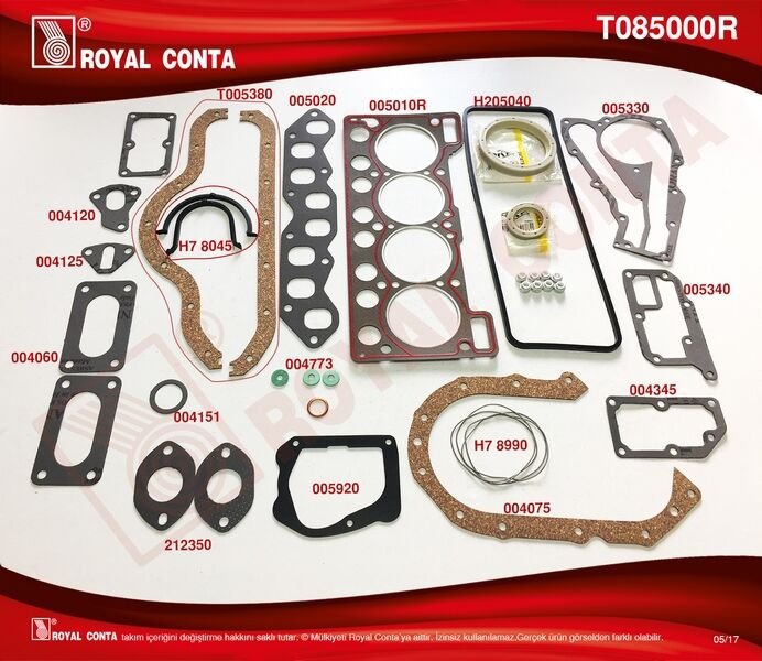 MOTOR TAKIM CONTA (SÜPER) (SKT KEÇELİ+SUBP.LAST) R9 BROADWAY-R19 1.4 KARBÜRATÖRLÜ