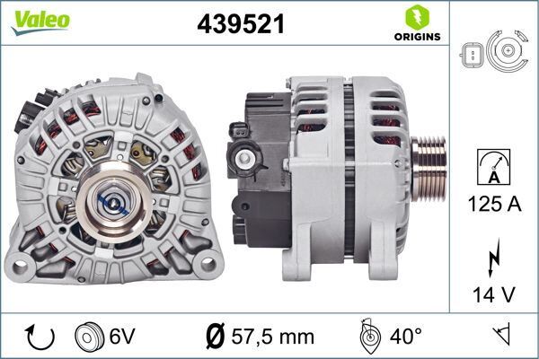 ALTERNATÖR KOMPLE (120 A) BERLINGO-C-ELYSEE-C2-C3-C4-C5-PARTNER-206-301-307-308-407 2542742-9642124980-5702A5-439521-57056N-115438-A3TB2691G-63731741010-57058H-439521-439521-SG12S051