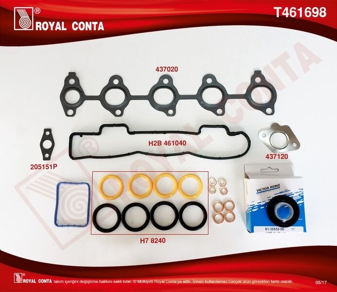 MOTOR UST TAKIM CONTA (KEÇELİ&S.LASTİKLİ ) (SKCSİZ)FOCUS II 1.6 TDCI 04>11 FIESTA 1.6 TDCI 02>08 FUSION 1.6 TDCI 04>14 VOLVO C30 06>12 S40 II 06>12 S80 II 06>12 V50 05>12 V70 III 09>11 1.6D-206-207