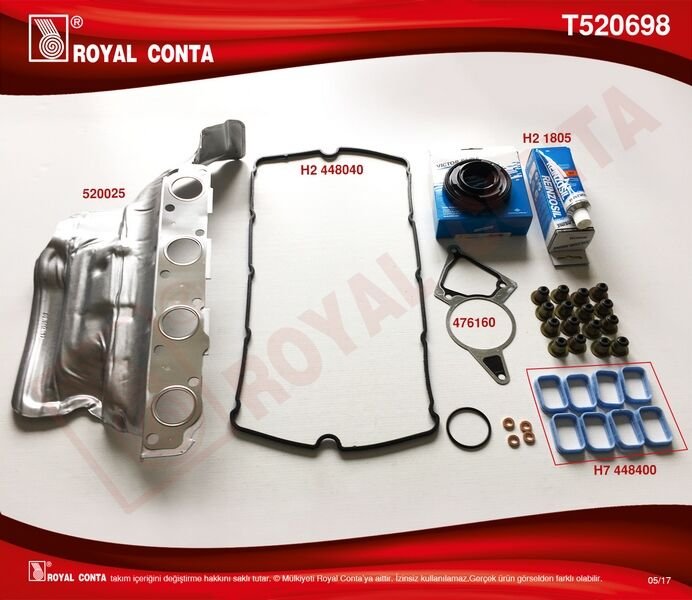 MOTOR ÜST TAKIM CONTA (REINZ KEÇELİ&S.LASTİKLİ ).(SKCSİZ) TRANSIT V.347 2.2 06> 11 BOXER-JUMPER DUCATO 2.2HDI 06>